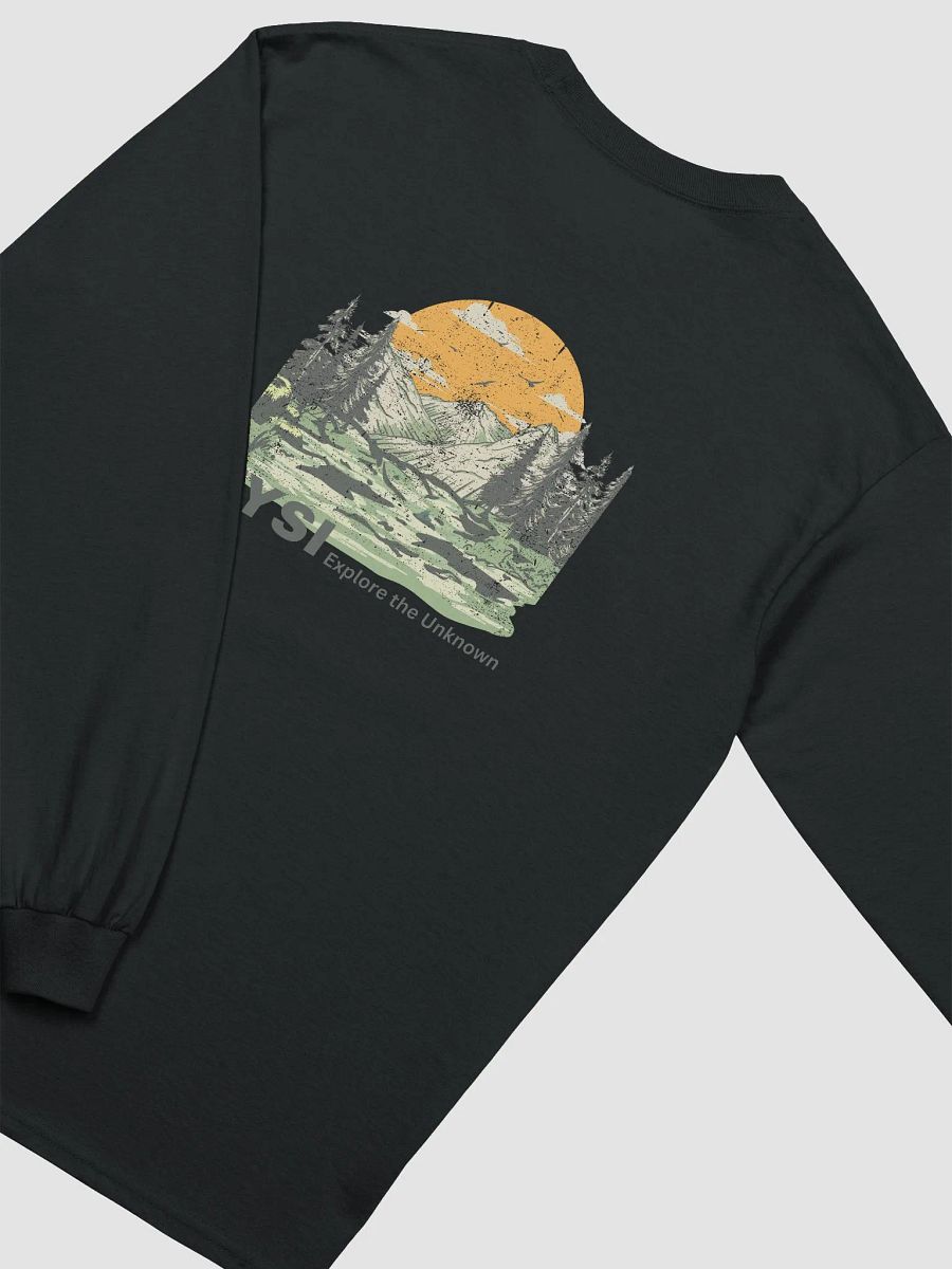 Retro Sunset Mountain Organic Cotton Long Sleeve T-shirt product image (4)