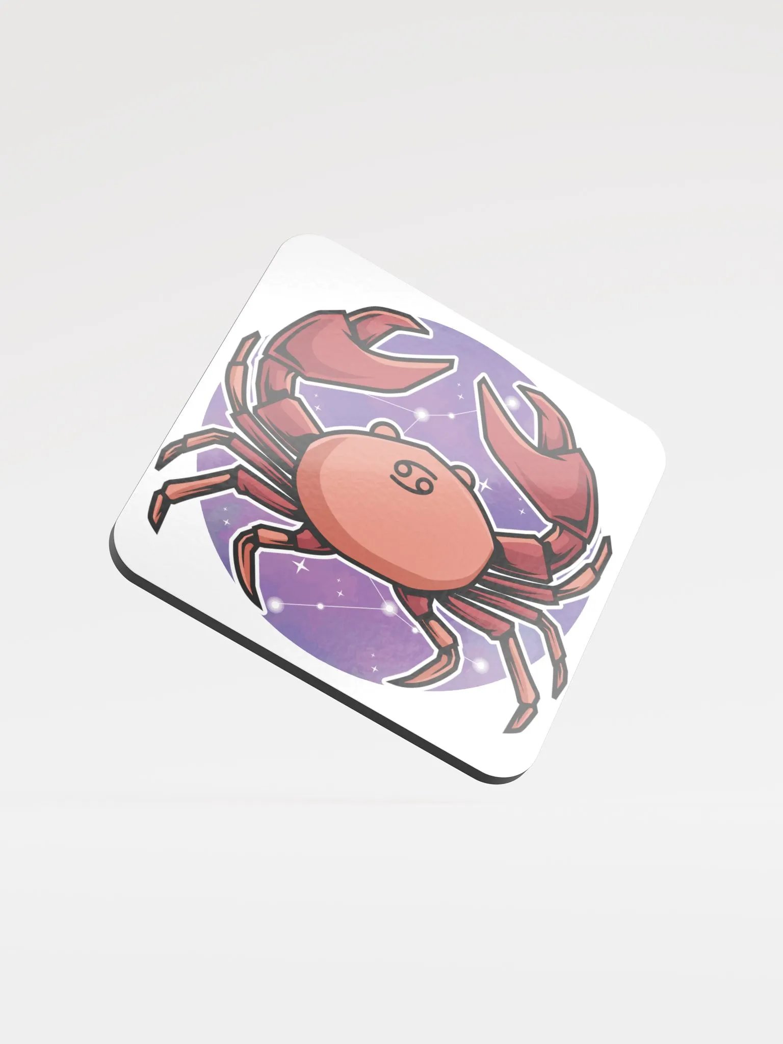 Constellation Cancer Glossed Cork Coaster product image (1)