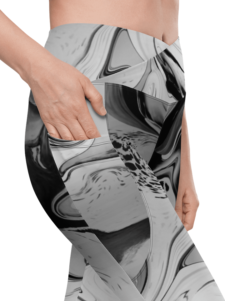 Black Marble-Leggings with Pockets product image (2)