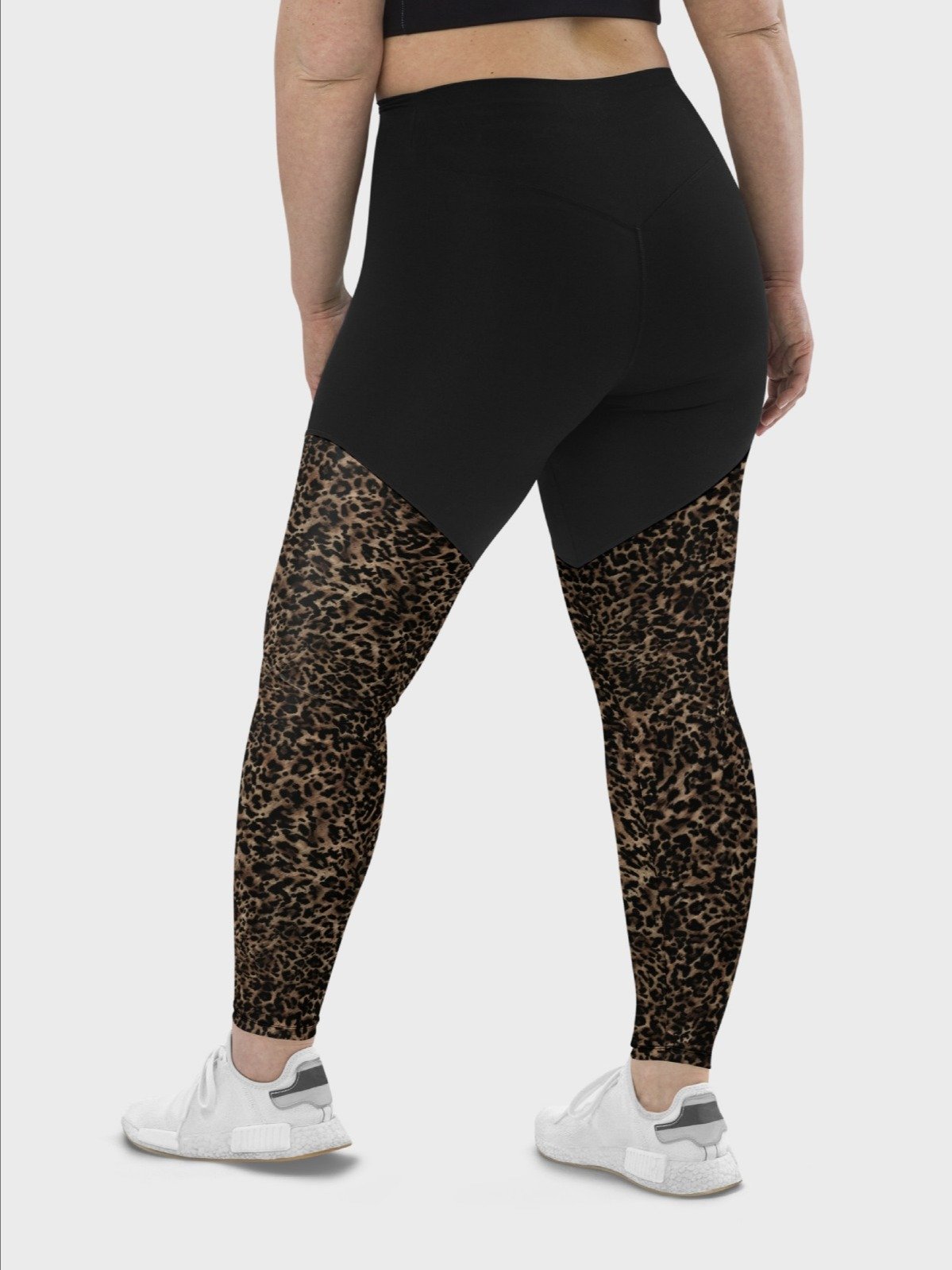 High-Intensity Workout Leggings "Chic Dark Brown Leopard" Printed product image (6)