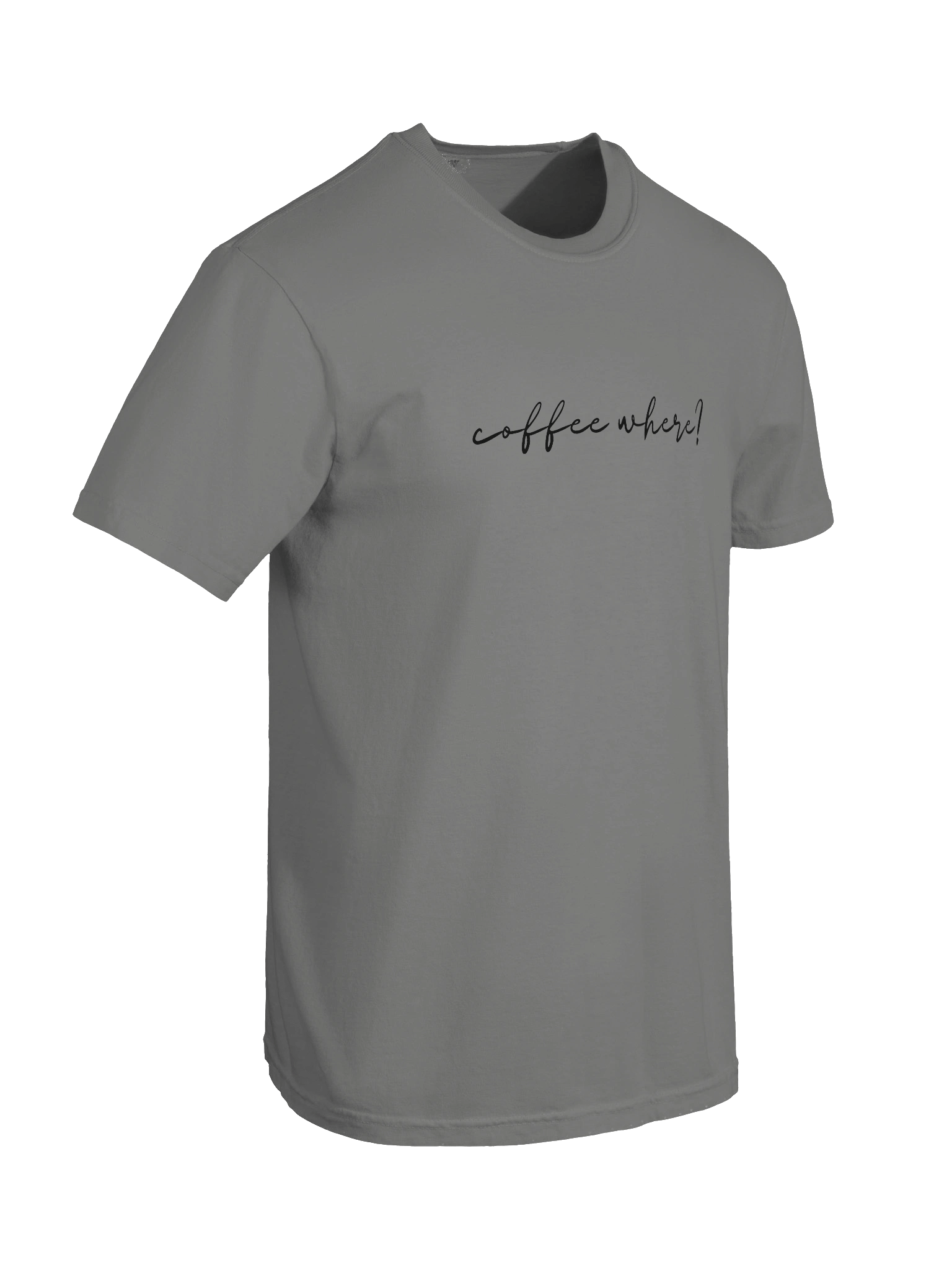 T-shirt “coffee where?” - black typo print product image (29)
