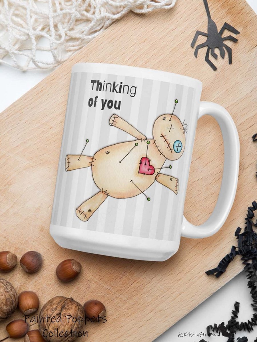 Painted Poppet Voodoo Doll "Thinking of You" Mug product image (2)