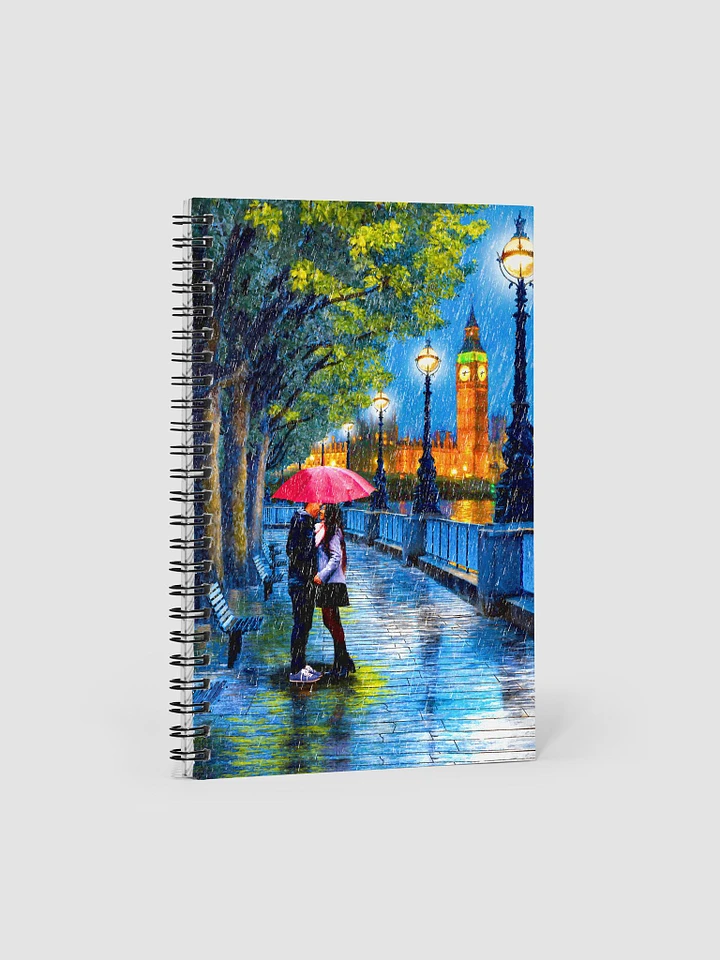 Kiss In The Rain - London River Thames Spiral Notebook product image (1)