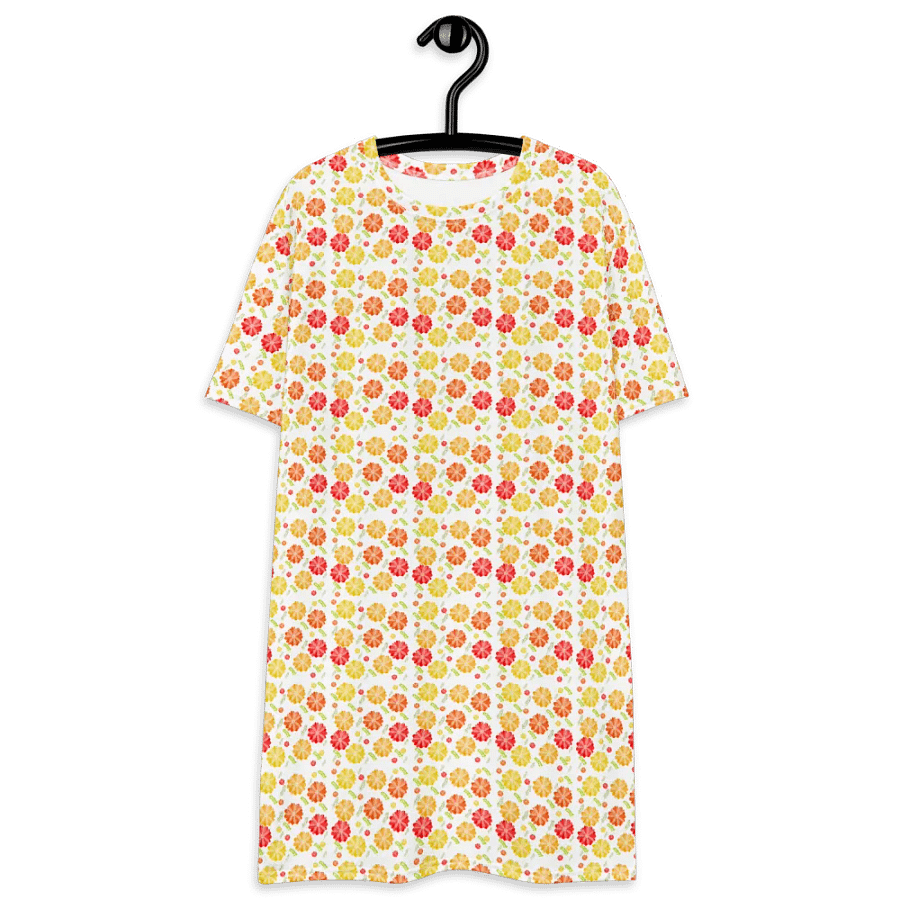 Orange Floral T-Shirt Dress product image (5)