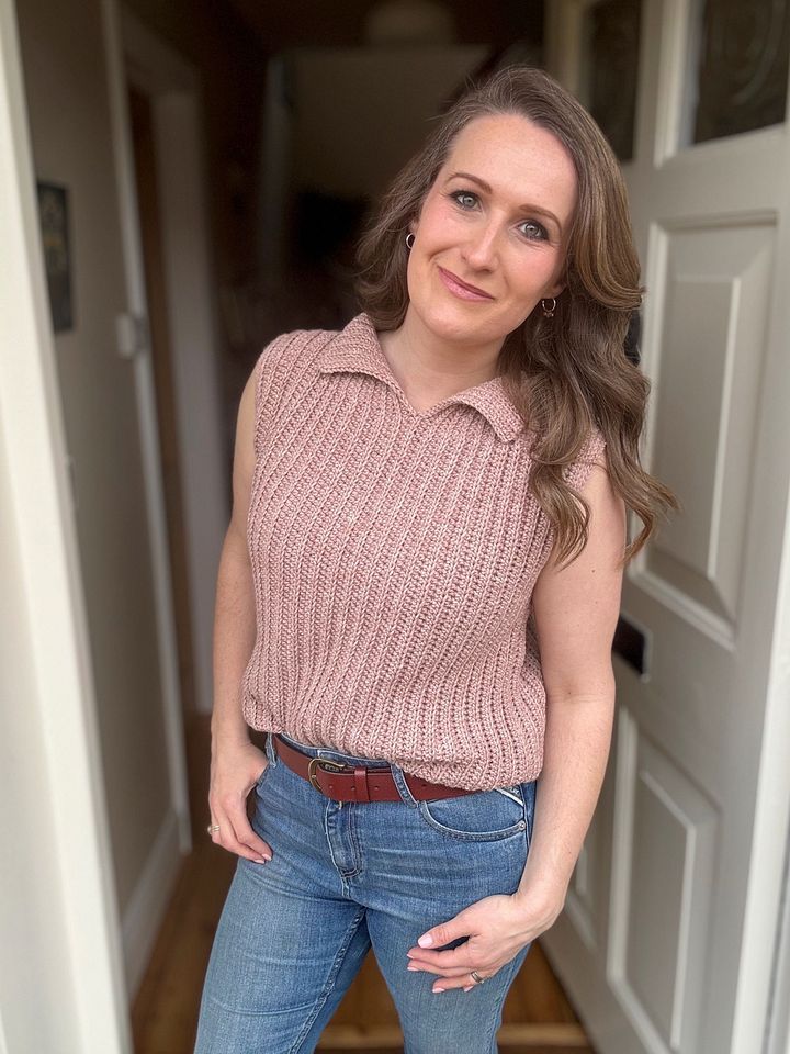 Beginner Pullover or Vest Pattern / Easy Crochet Sweater Pdf Pattern / Adult Sizes XS to 5XL ribbed crochet top pattern product image (1)