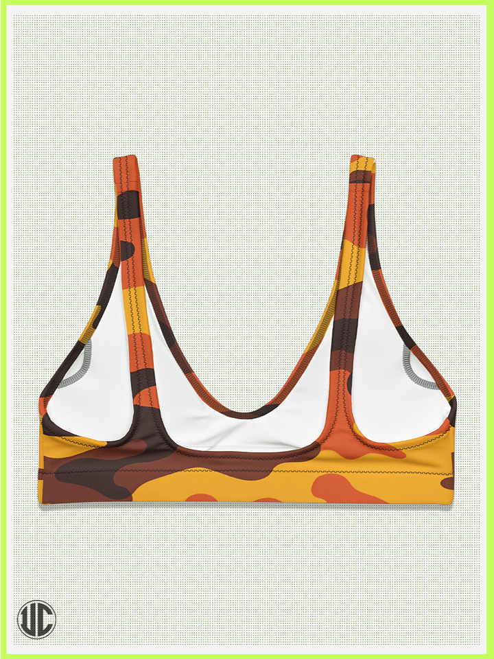 UnkoCon – Savage Sunset Orange Camo Bikini Top product image (2)