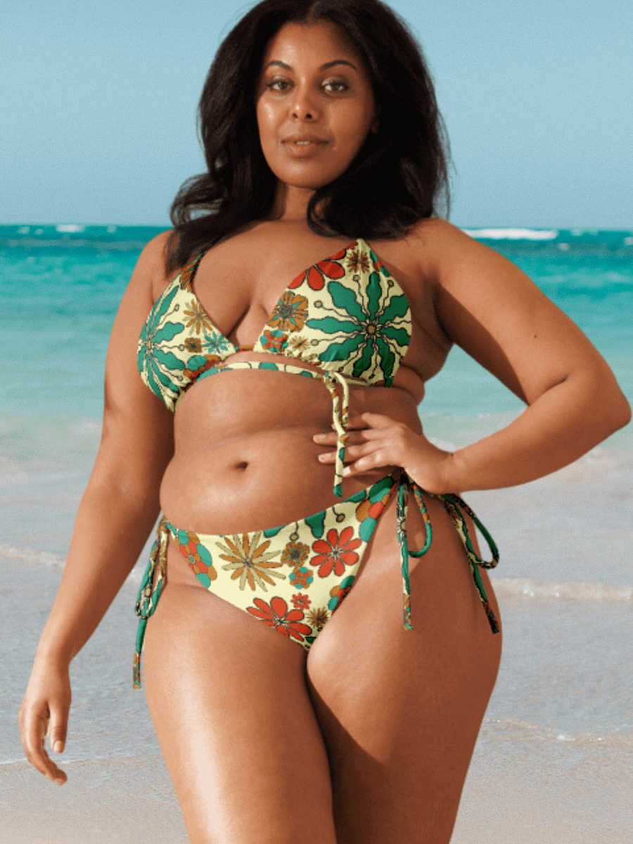 Retro Floral Harmony Bikini Set product image (2)