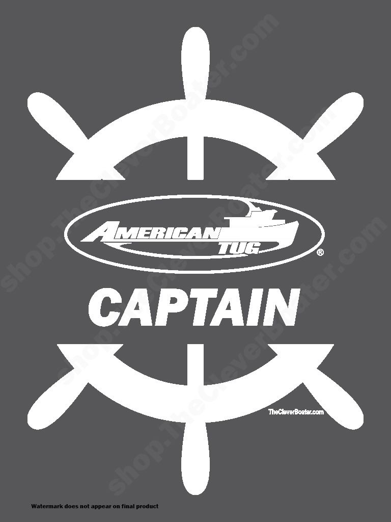 American Tug Captain - T-Shirt - Dark Shirt w/White Logo product image (2)
