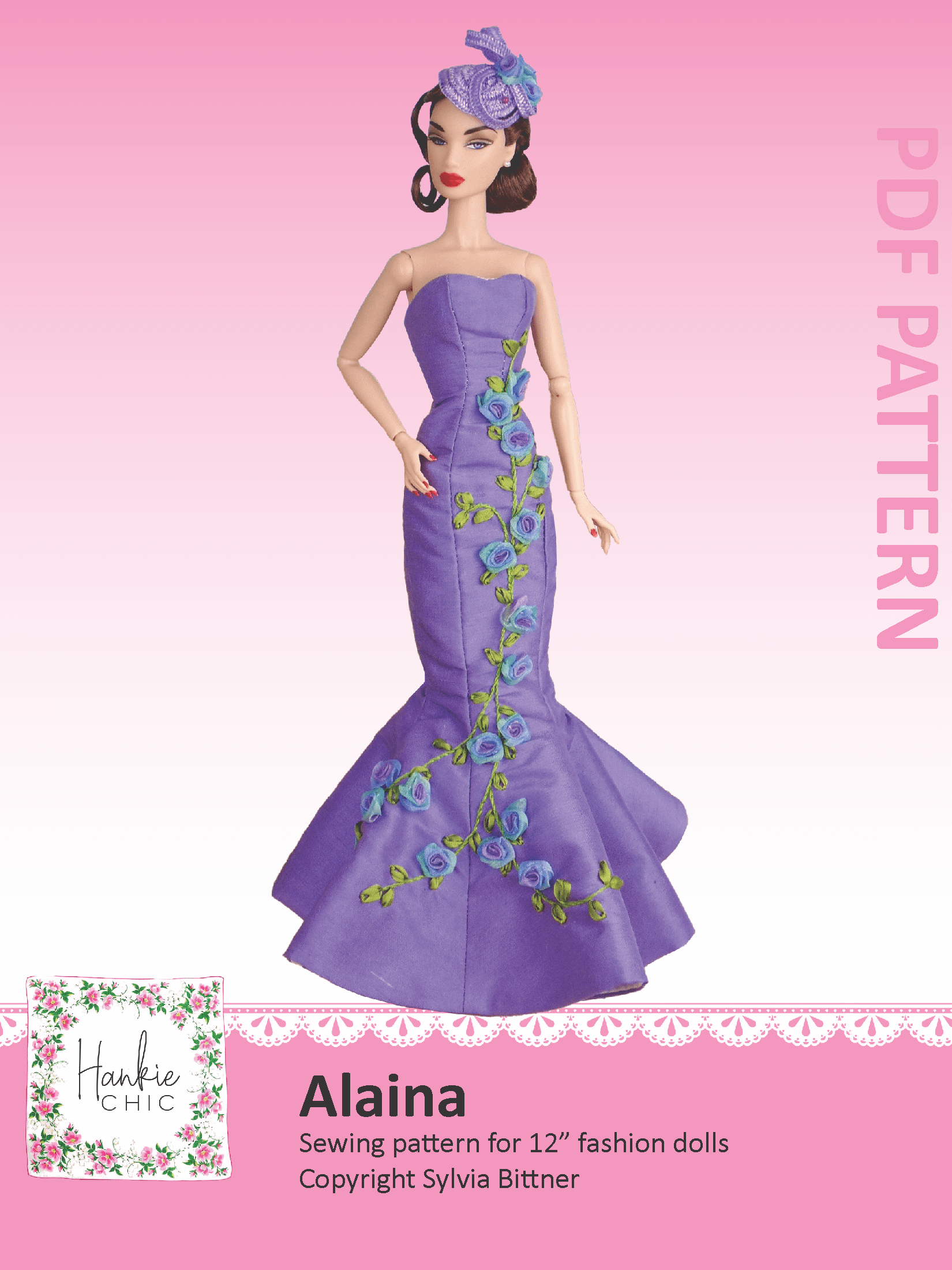 Alaina sewing pattern for 12" fashion dolls product image (1)