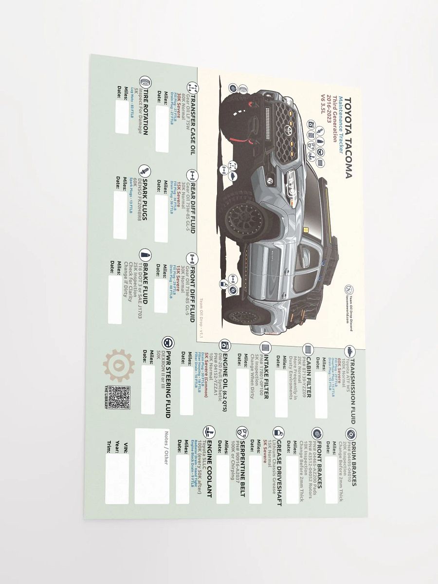 3rd Gen Maintenance Tracker v1.1 - Silver / Cement product image (3)