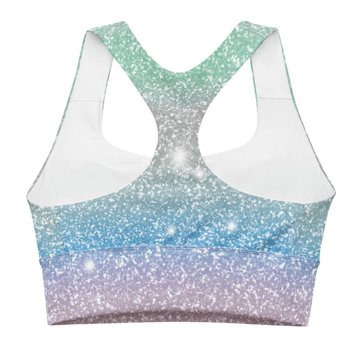 Glitter Unicorn Texture Design Longline Sports Bra - 9 product image (2)
