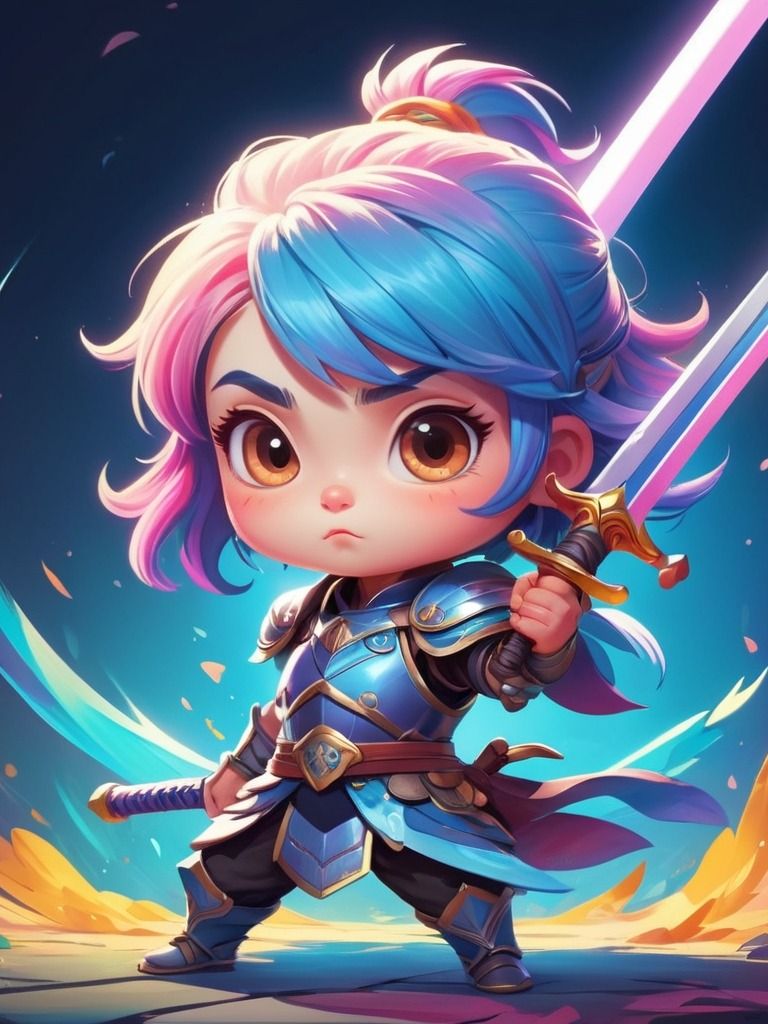Chibi Warrior Set A - Pin Button Collection product image (5)