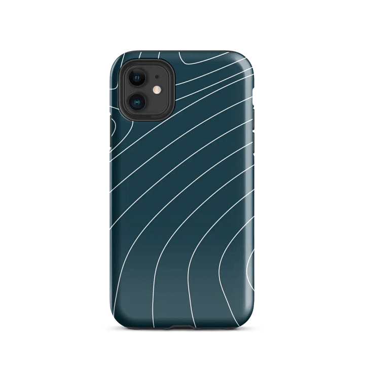 Topographic Teal Tough iPhone® Case product image (47)