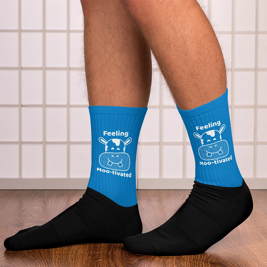 Feeling Mootivated Blue Cow Socks product image (12)
