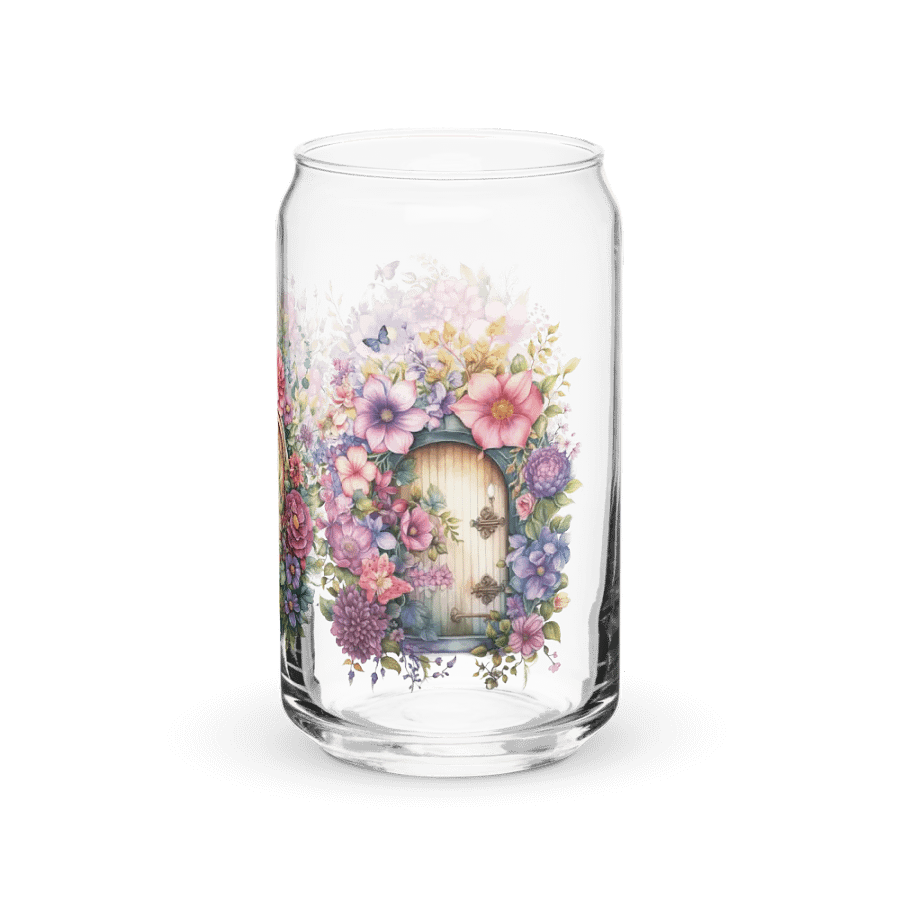 Floral Fairy Doorway Glass Can Sipper product image (9)