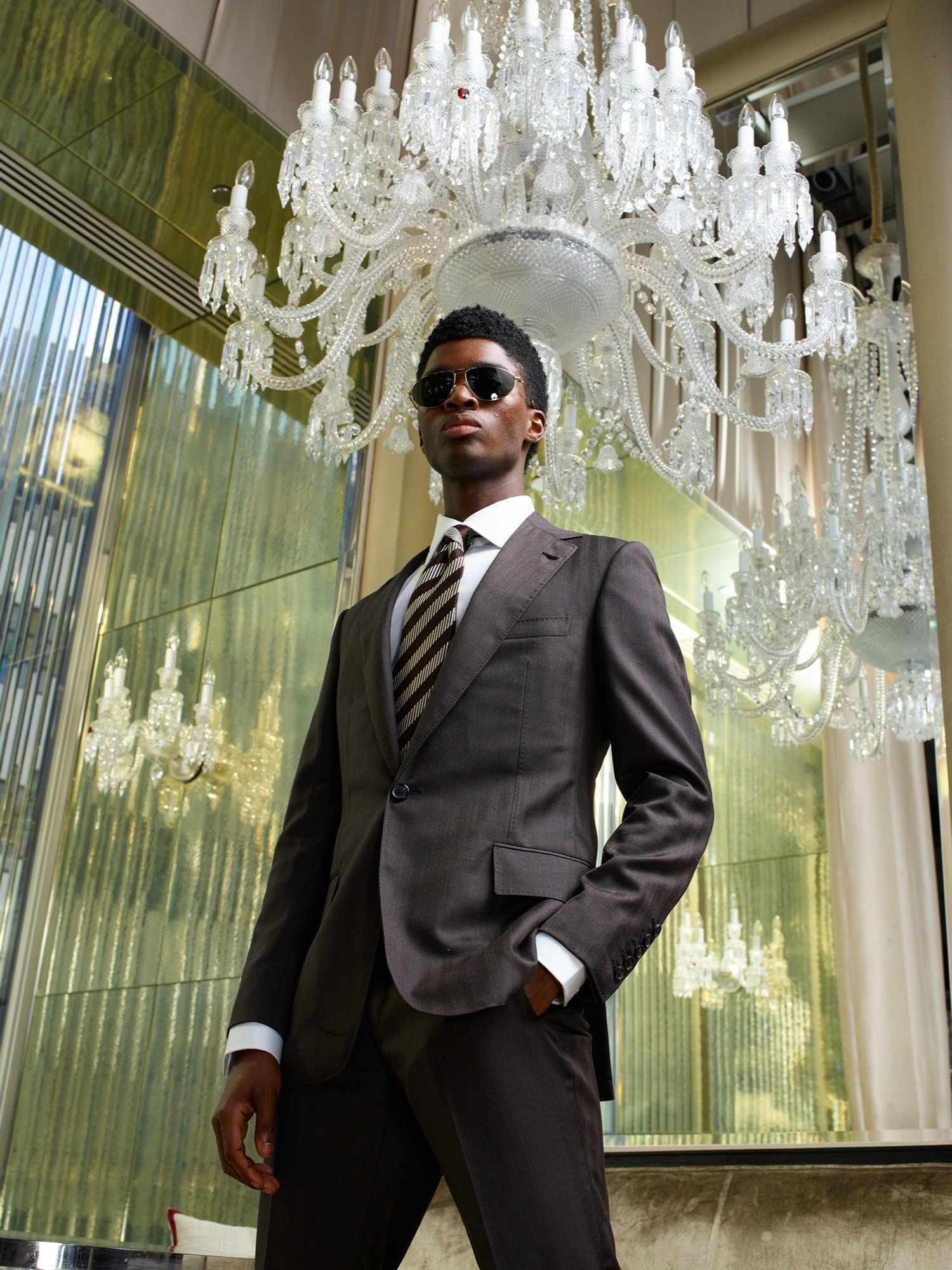 MEN'S CHOCOLATE BROWN HERRINGBONE SUIT product image (3)