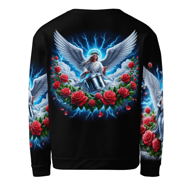 Angels making Music with a Drum - All-Over Unisex Sweatshirt #11 product image (2)