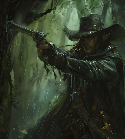 The Gunslinger Showdown in the Rainy Dark Forest product image (2)