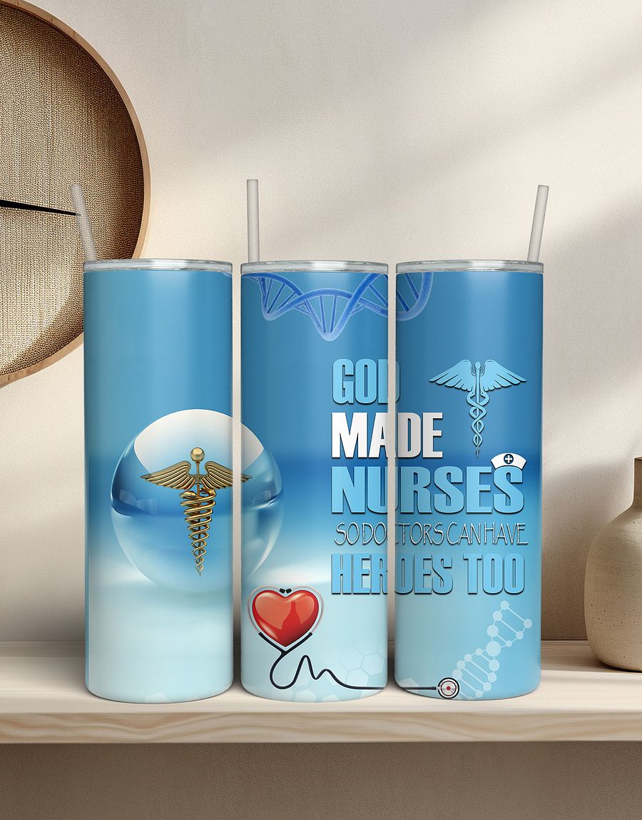 God Made Nurses Tumbler product image (2)