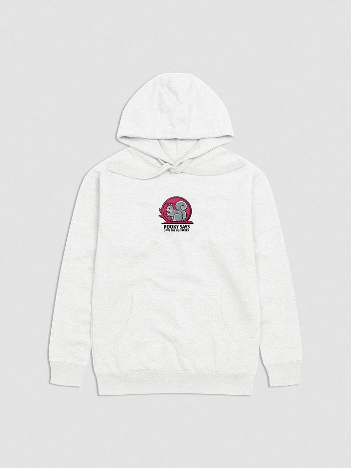 Super Soft HOODIE, Embroidered: Pooky Says Save the Squirrels product image (1)