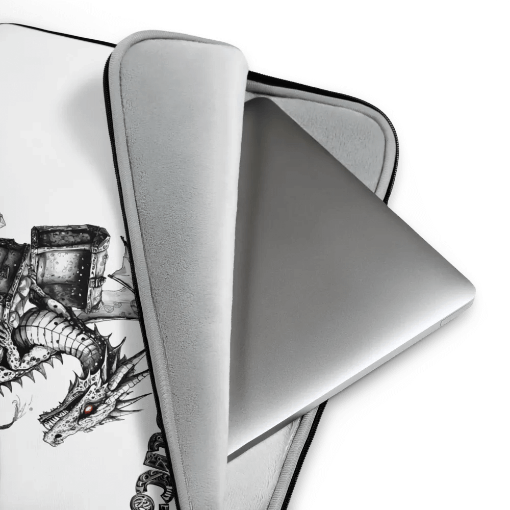 Laptop Sleeve: Rock On Dragon with Treasure Chest product image (4)