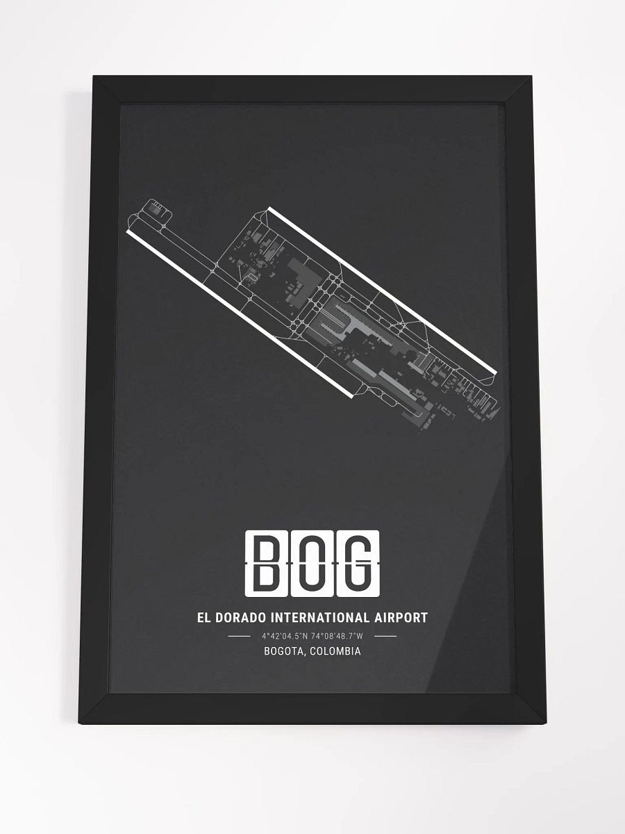 Framed Airport BOG Premium Map On Matt Paper product image (4)