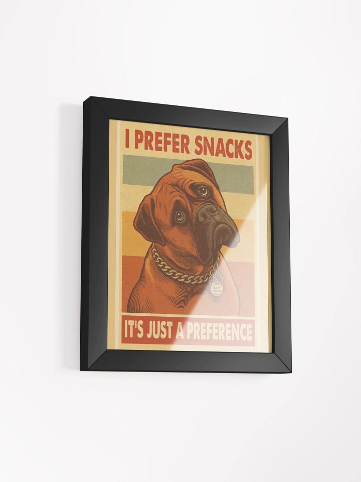 I Prefer Snacks – Funny Bullmastiff Retro 8x10 Art Print | Vintage Mid-Century Dog Lover Wall Décor product image (6)