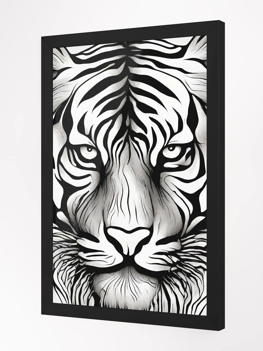 Roar with Power: Framed Tiger Face Wall Art product image (3)