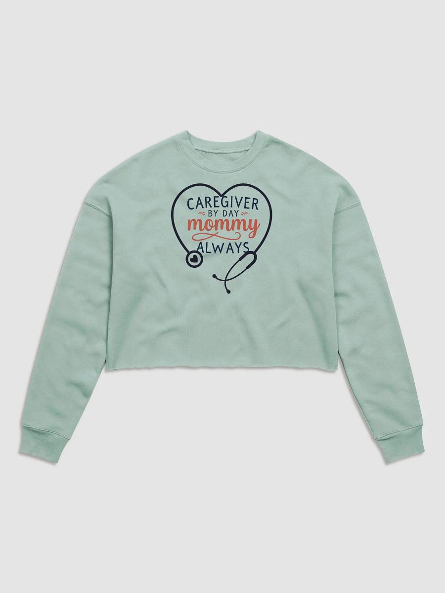 Mommy Caregiver Heart Stethoscope Crop Sweatshirt product image (2)