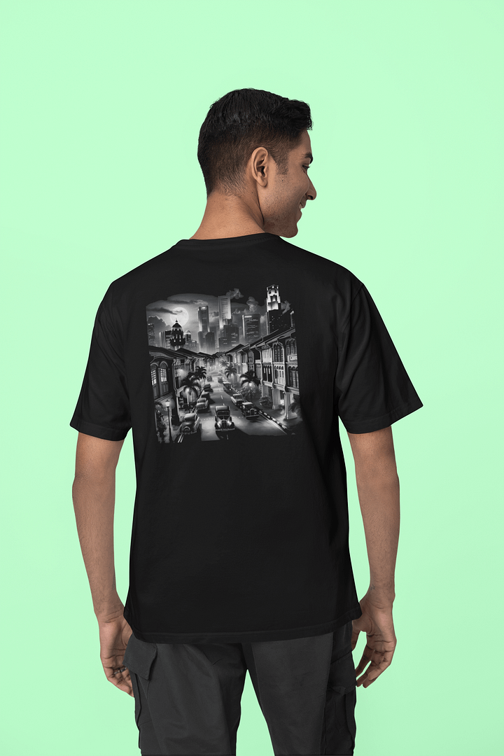 Singapore Inspired Moonlit Metropolis: (Mens Tee) product image (2)