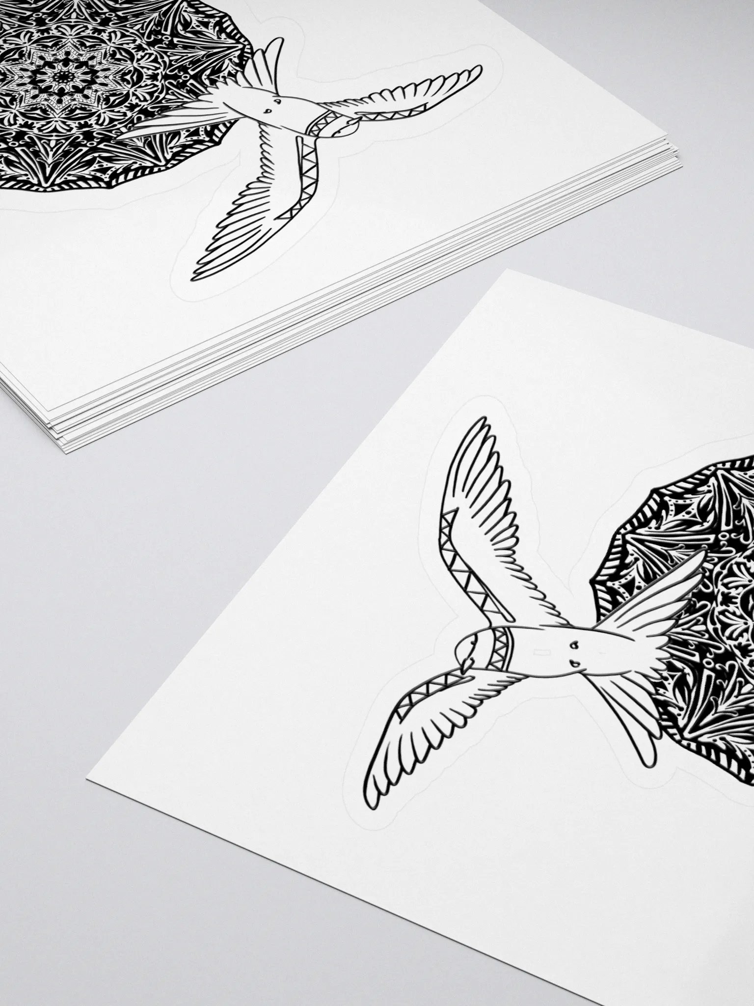 Ornate Monochrome Medallion Stickers product image (4)