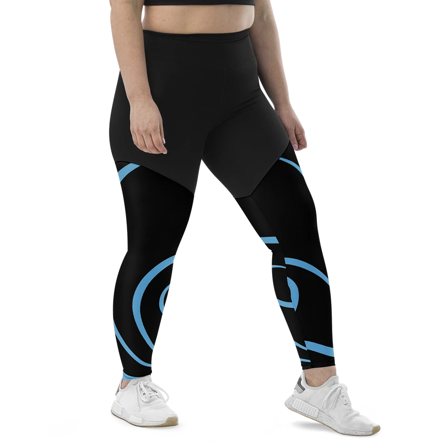 Flowing Blue Flourish All-Over Print Sports Leggings product image (48)