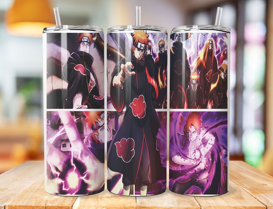 Yahiko 20 oz Stainless Steel Tumbler – Naruto Akatsuki Leader Design product image (1)