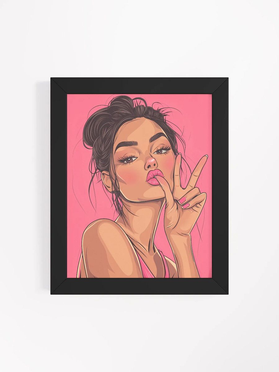 Glamorous Woman Peaceful Pink Portrait Framed Poster product image (50)