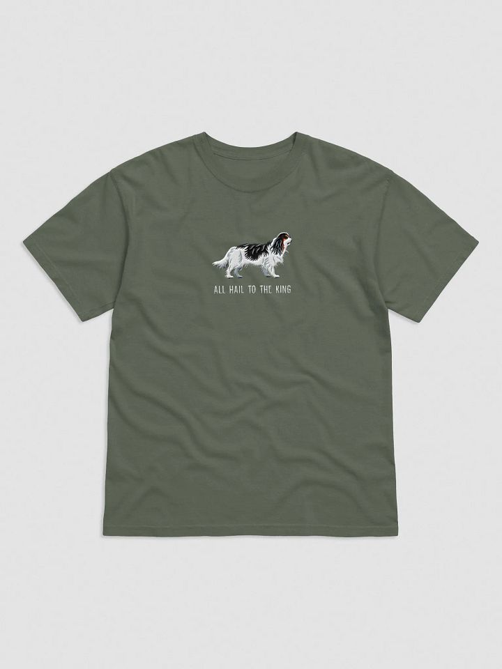 All Hail to the King T-Shirt(Embroidered) of a King Charles Spaniel(Tricolor) product image (5)