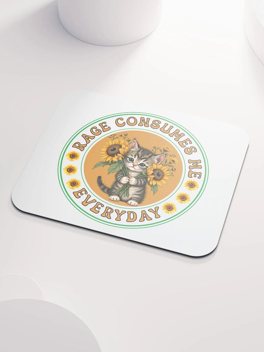 Rage Consumes Me Everyday Cat Sunflower Mouse Pad product image (3)
