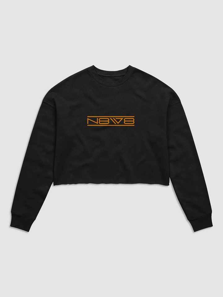 N8W8 Logo Orange Women's Fleece Crop Sweatshirt product image (1)