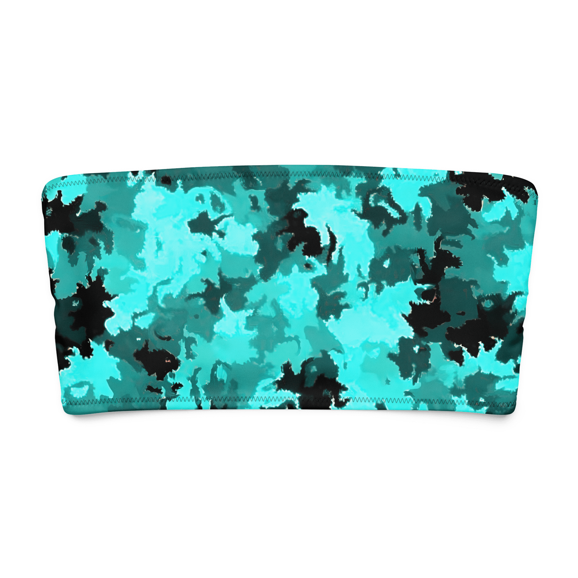 Teal Camo All-Over Bandeau Bikini product image (8)