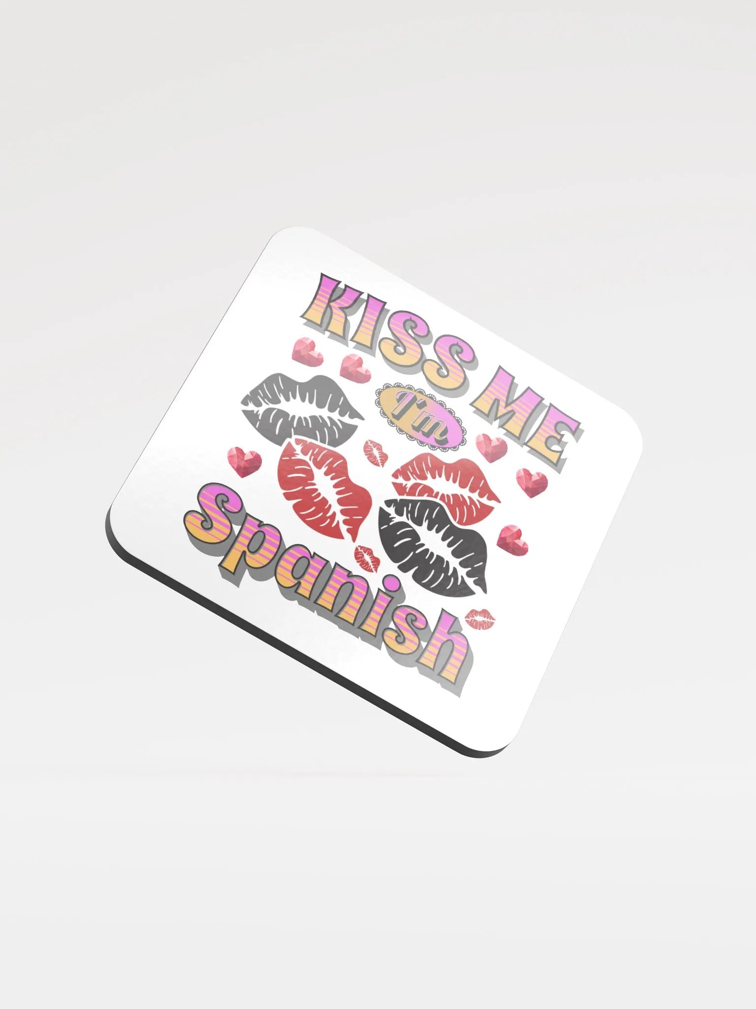 Kiss Me Im Spanish Cork Coaster Set product image (2)