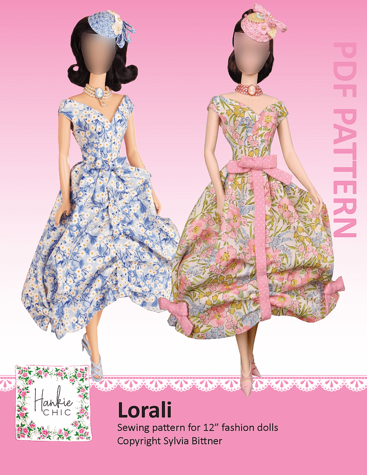 Lorali sewing pattern for 12" fashion dolls product image (1)