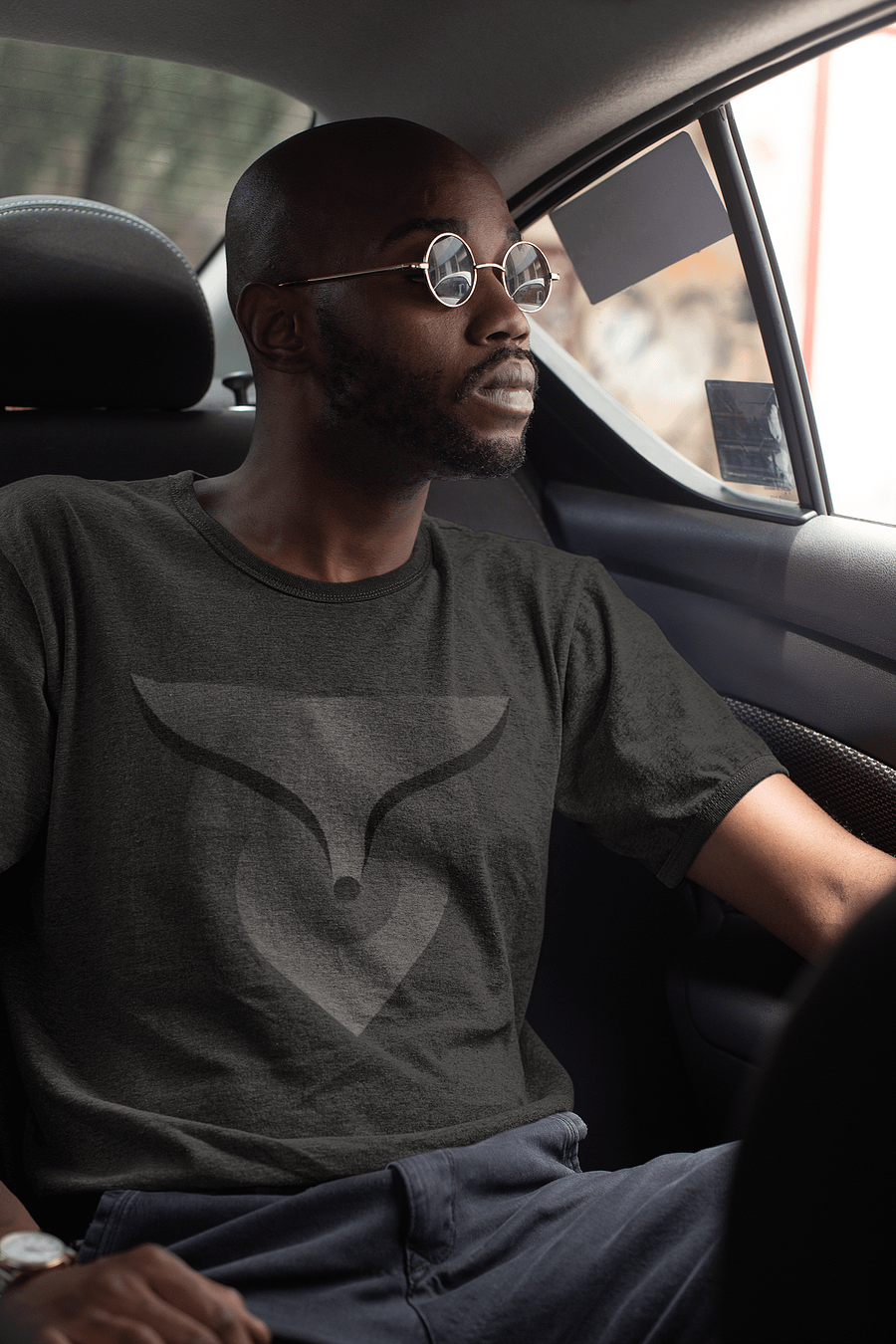 foXnoMad Logo Vintage Tee (Matte Black) product image (7)