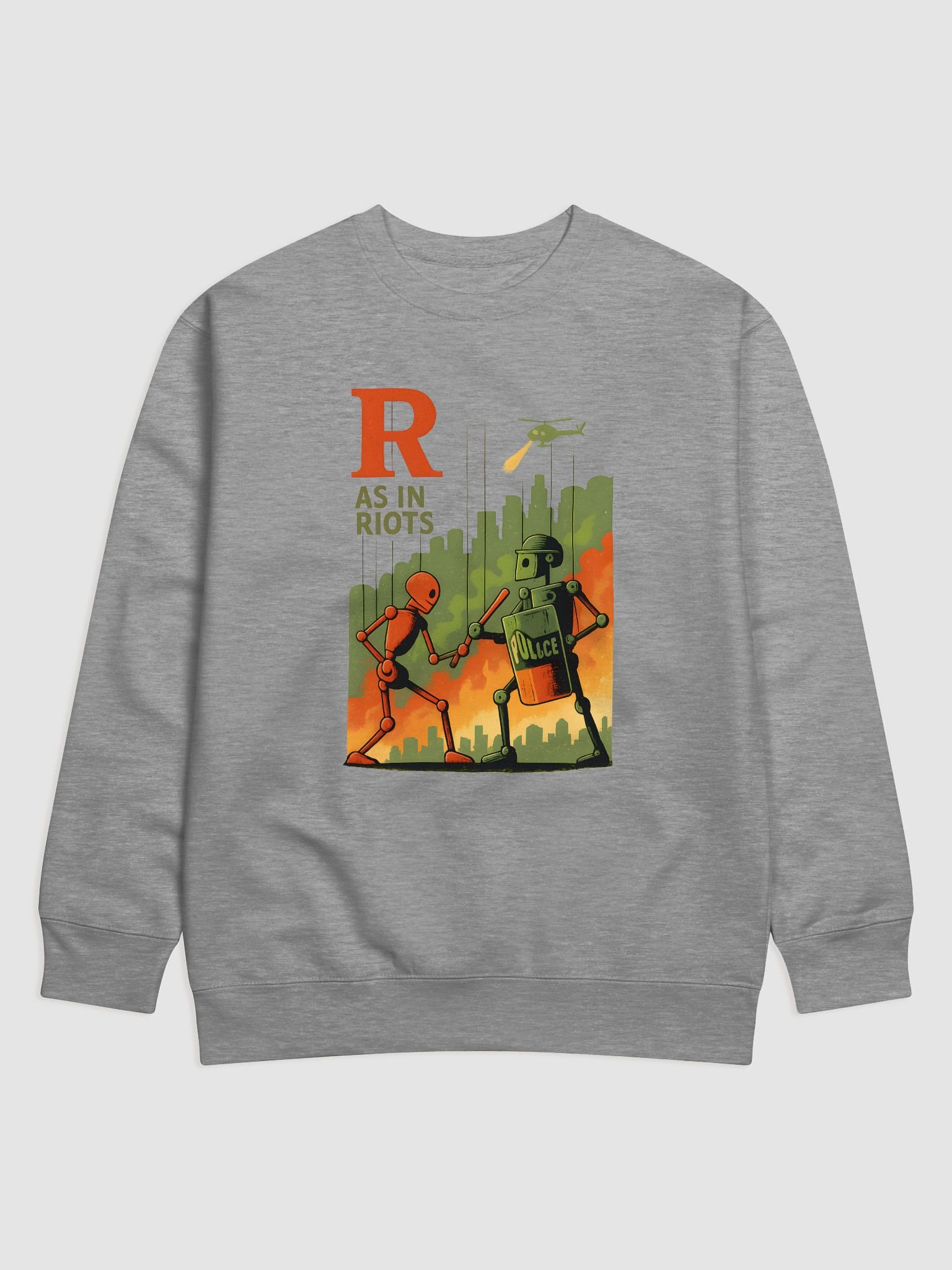 R as in riots cotton premium sweatshirt by dark alphabet product image (1)