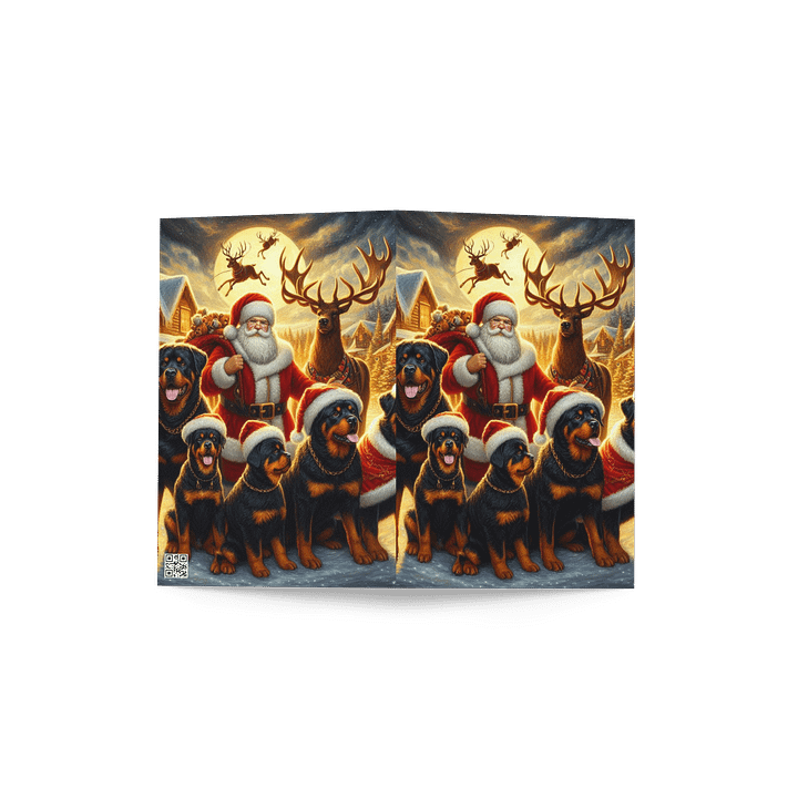 Rottweiler Santa Paws Greeting Card product image (4)