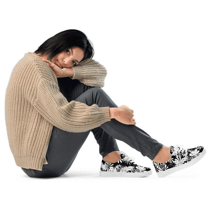 Barely Azaleas, canvas lace up shoes product image (1)