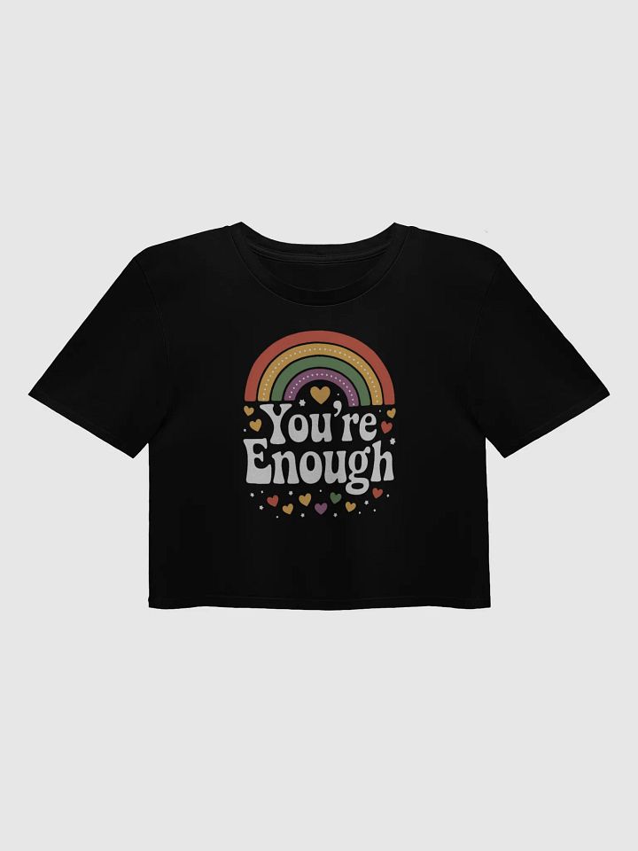 You're Enough Retro Rainbow Pride Crop Top product image (3)