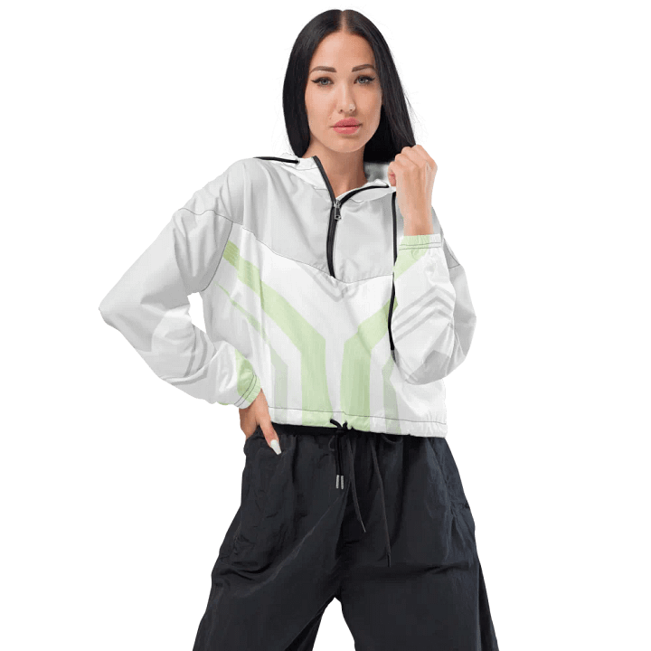 Symmetry Chic: Women's Cropped Windbreaker product image (1)