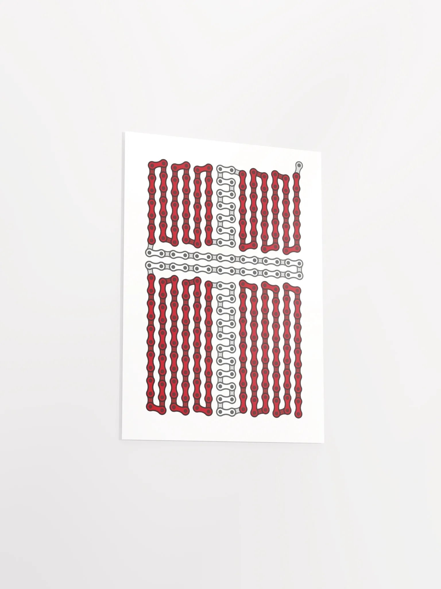 Denmark Bike Chain Flag Poster product image (3)