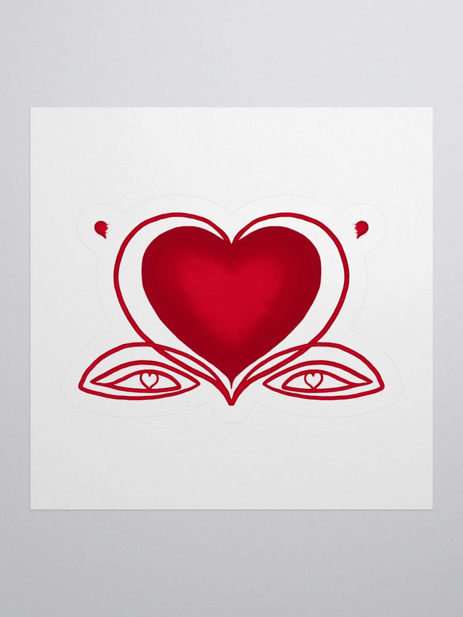 Romantic Heart Kiss Cut Stickers product image (1)
