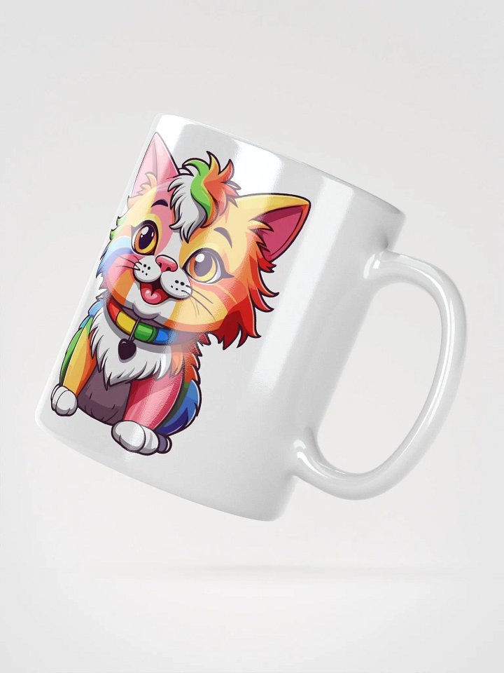 Cute Rainbow Color Cat 5 , Mug product image (4)