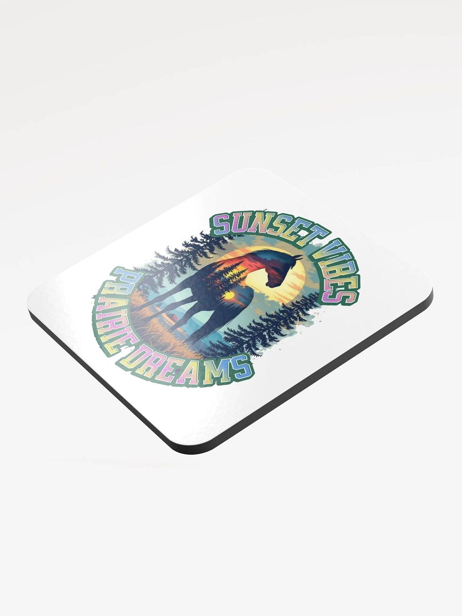 Sunset Vibes Prairie Dreams Horse Silhouette Cork Coaster product image (7)